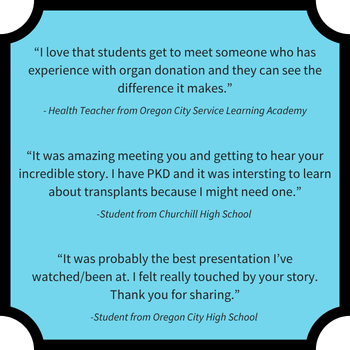 Quotes from teachers and students about the impact of the personal storytellers.